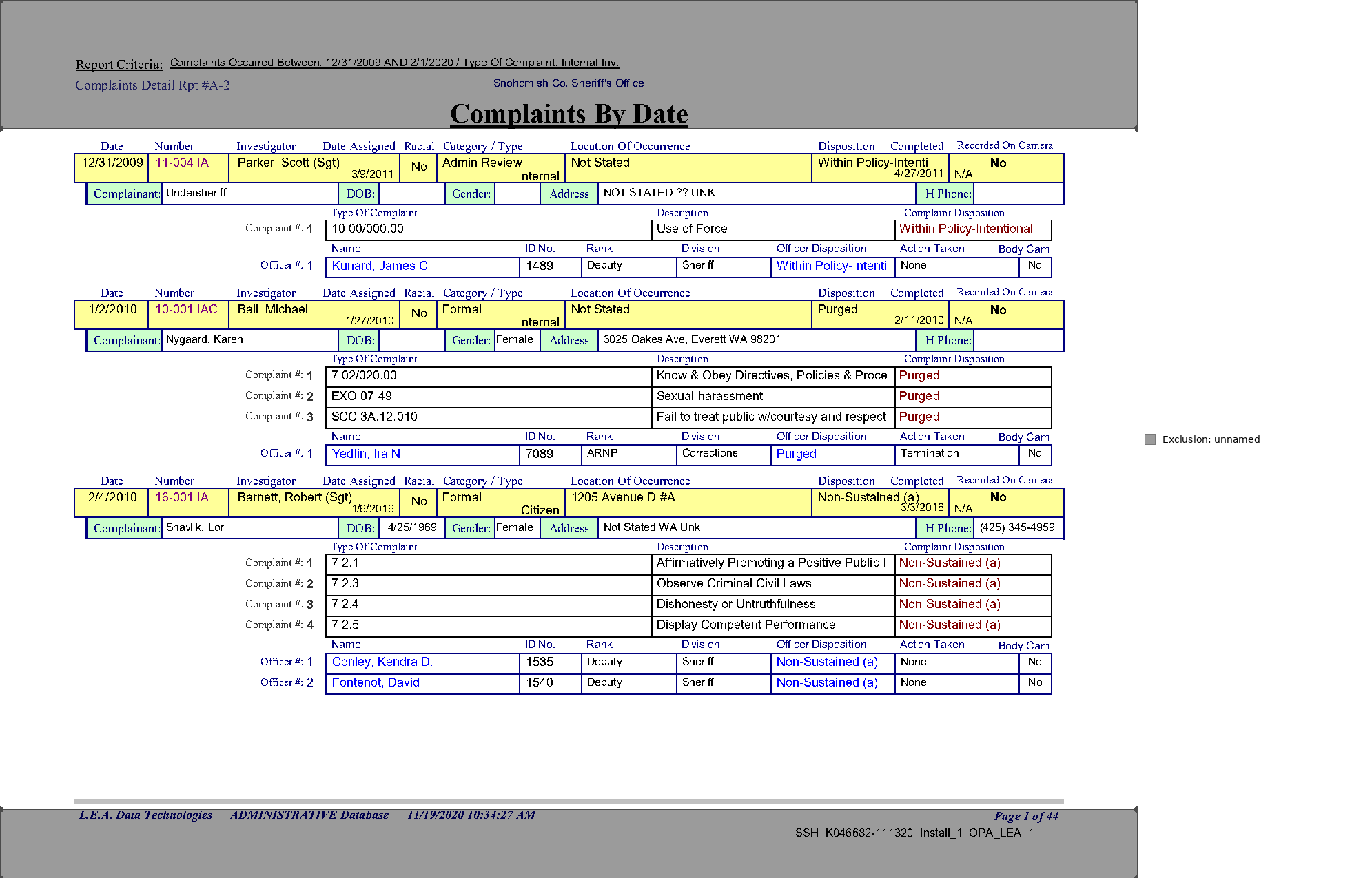 Exclude the report chrome